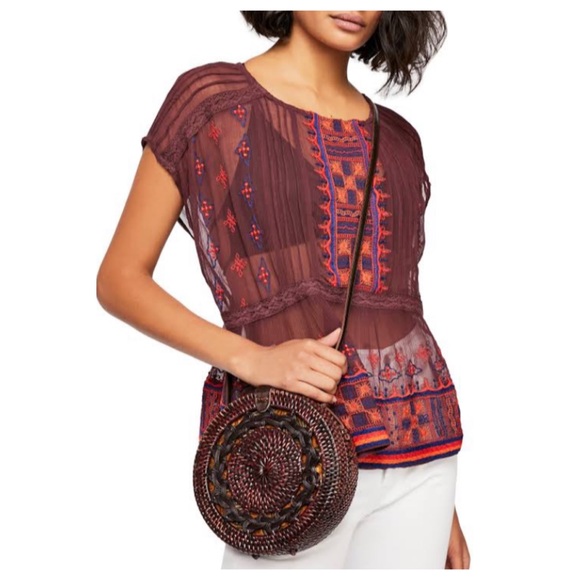 Altar'd State Tops - Altar’d State Embroidered Red Gorgeous Top Small